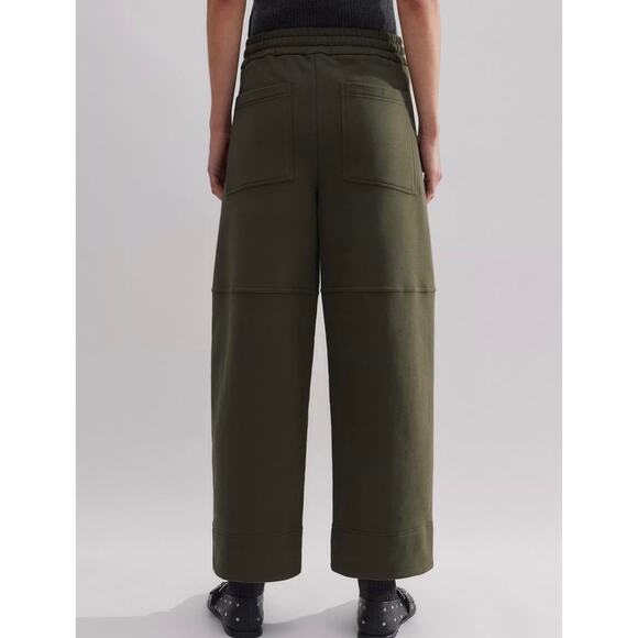 New ME+EM Sweatshirting Joggers Autumn Olive Green Size 2 Extreme Tapered Pants - Picture 5 of 16